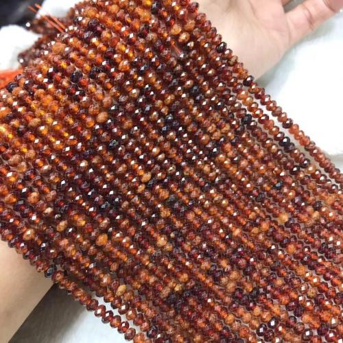 Naturelles perles grenats, grenat, poli, DIY & facettes, orange, beads size 3x5mm, Vendu par Environ 38-40 cm brin