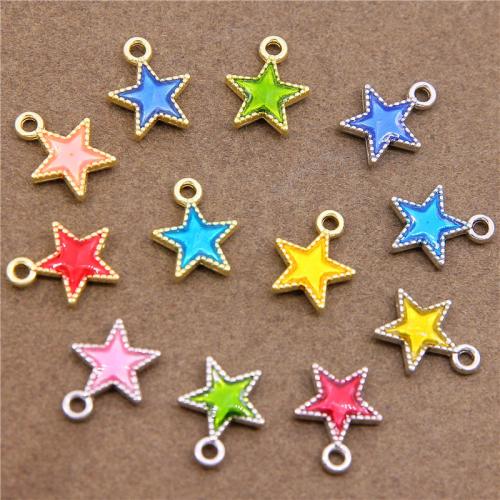 Zinc Alloy Enamel Pendants Star plated fashion jewelry & DIY nickel lead & cadmium free Approx Sold By Bag