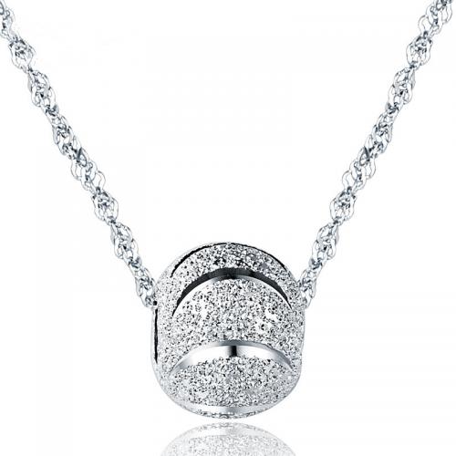 Sterling Zilveren halskettingen, 925 sterling zilver, met 1.97inch extender keten, geplatineerd, mode sieraden & voor vrouw, nikkel, lood en cadmium vrij, Lengte Ca 15.75 inch, Verkocht door PC