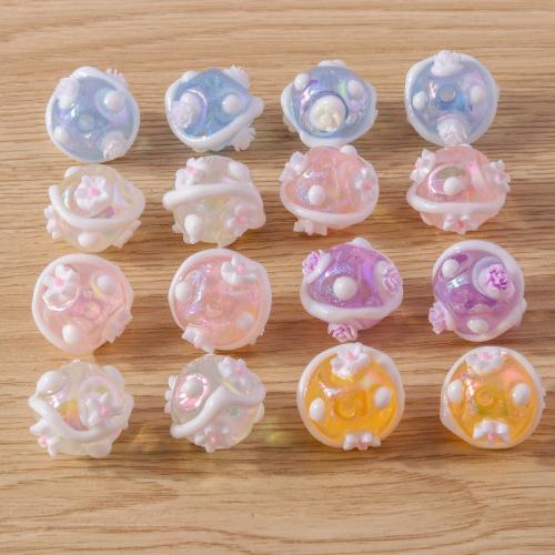 Perles en plastique, vernis au four, envoyé au hasard & DIY, 20x17mm, Environ 5PC/sac, Vendu par sac