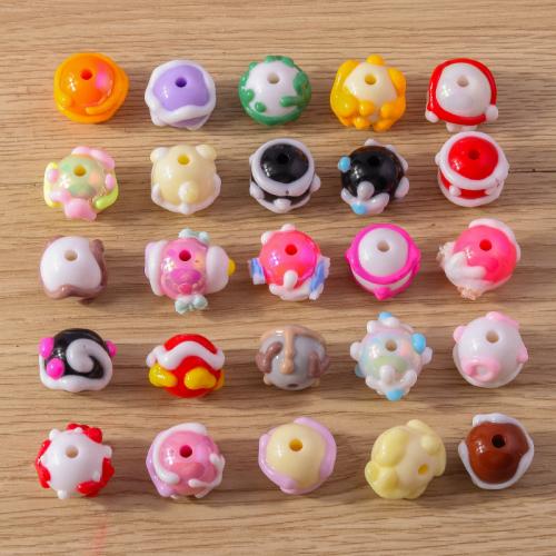 Plastic Beads stoving varnish random style & DIY Approx Sold By Bag