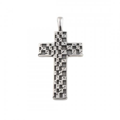 Nerezová ocel Cross Přívěsky, 304 Stainless Steel, Kříž, módní šperky & unisex, 59.50x30.50mm, Prodáno By PC