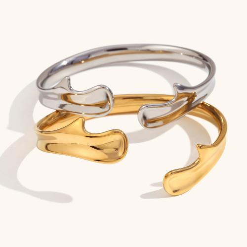 Rozsdamentes acél bangle, 316L rozsdamentes acél, divat ékszerek & a nő, több színt a választás, Belső átmérő:Kb 65.3mm, Által értékesített PC