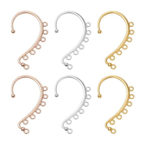 Zinc Alloy Cuff Earring Finding, Flower, forgyldt, du kan DIY, flere farver til valg, 10pc'er/Bag, Solgt af Bag