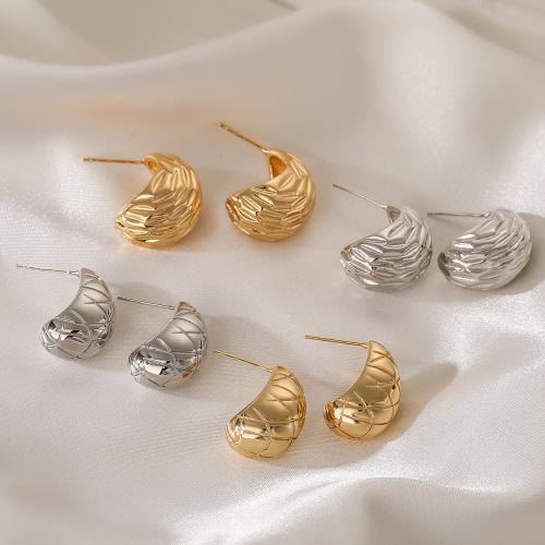 Brass Stud Earring plated fashion jewelry nickel lead & cadmium free Sold By Pair