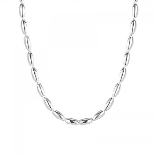 Sterling Silver Κολιέ, 925 Sterling Silver, με 5CM επεκτατικού αλυσίδας, γυαλισμένο, για τη γυναίκα, ασήμι, Μήκος Περίπου 40 cm, Sold Με PC