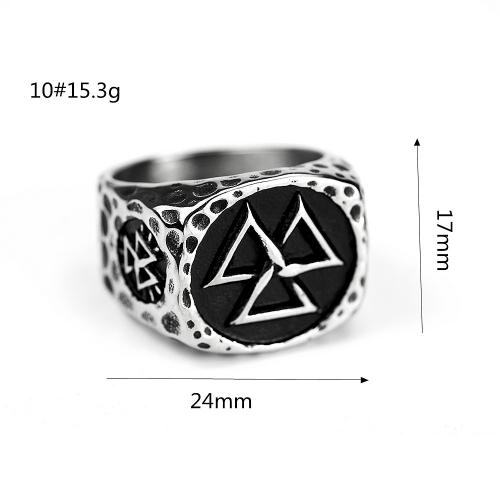 Titantium Steel Finger Ring, Titanium Steel, csiszolt, egynemű & különböző méretű a választás, ezüst, Által értékesített PC