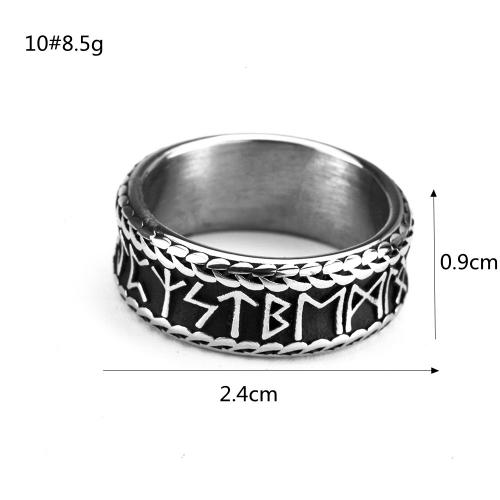 Titan Edelstahl Ringe, Titanstahl, poliert, unisex & verschiedene Größen vorhanden, Silberfarbe, verkauft von PC