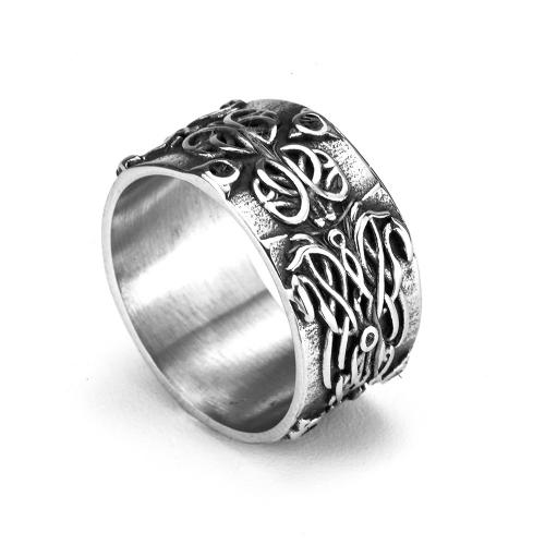 Titantium Steel finger ring, Titan Stål, polerad, Unisex & olika storlek för val, silver, Säljs av PC