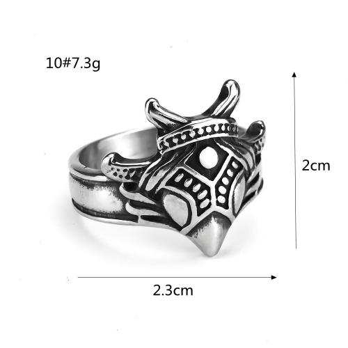 Titantium Steel Finger Ring, Titanium Steel, csiszolt, egynemű & különböző méretű a választás, ezüst, Által értékesített PC