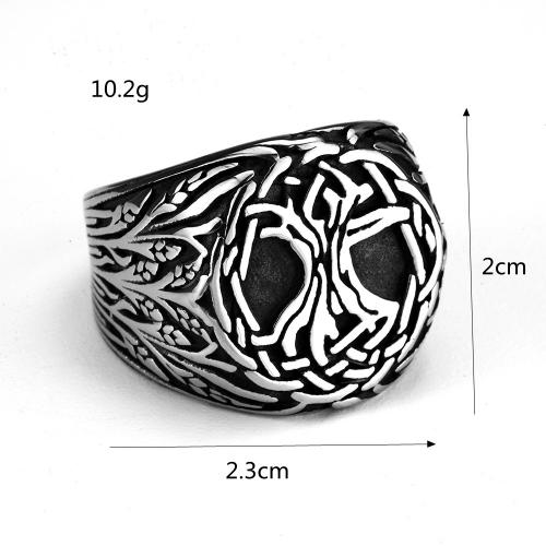 Titantium Steel Finger Ring, Titanium Steel, csiszolt, egynemű & különböző méretű a választás, ezüst, Által értékesített PC