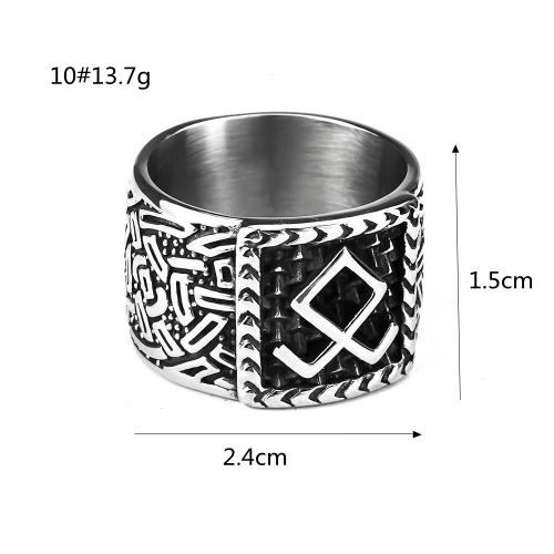 Titantium Steel finger ring, Titan Stål, polerad, Unisex & olika storlek för val, silver, Säljs av PC