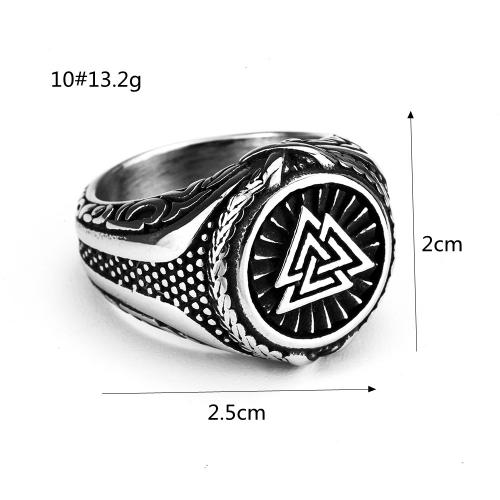 Titantium Steel Finger Ring, Titanium Steel, csiszolt, egynemű & különböző méretű a választás, ezüst, Által értékesített PC