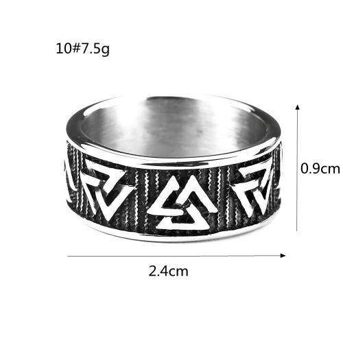 Titantium Steel Finger Ring, Titanium Steel, csiszolt, egynemű & különböző méretű a választás, ezüst, Által értékesített PC