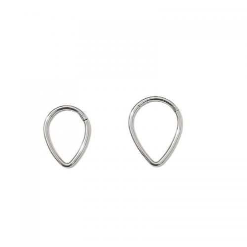 Cruach dhosmálta Srón Piercing Jewelry, 316L Cruach dhosmálta, Teardrop, snasta, unisex & méid éagsúla do rogha, dath bunaidh, 100ríomhairí pearsanta/Mála, Díolta De réir Mála