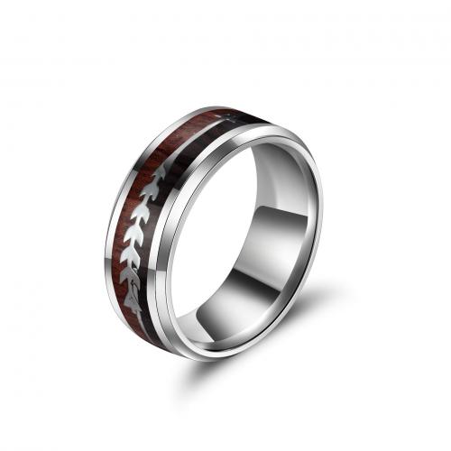 Bague en acier inoxydable, Acier inoxydable 304, bijoux de mode & normes différentes pour le choix & pour homme, argent, Vendu par PC