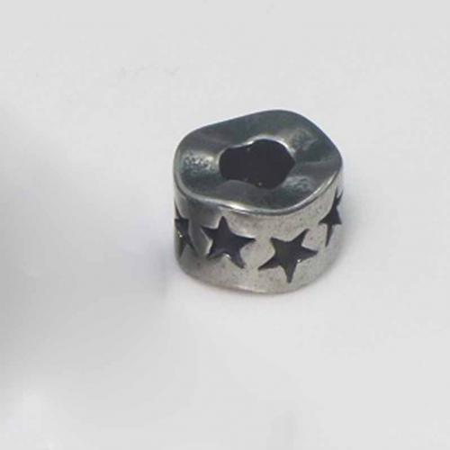 Cruach dhosmálta coirníní Spacer, 304 Cruach dhosmálta, snasta, DIY, dath bunaidh, 10x10mm, Poll:Thart 4mm, Díolta De réir PC