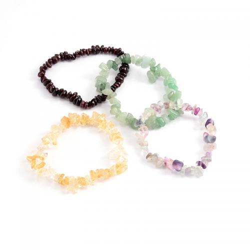 Pulseras de piedras preciosas, Hilo elástico, con Piedra natural, hecho a mano, Joyería & diferentes materiales para la opción & para mujer, Internal strength: 50mm., aproximado 30PCs/Bolsa, Vendido por Bolsa