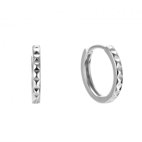 925 Sterling Silver Hoop Earrings plated for woman Sold By Pair