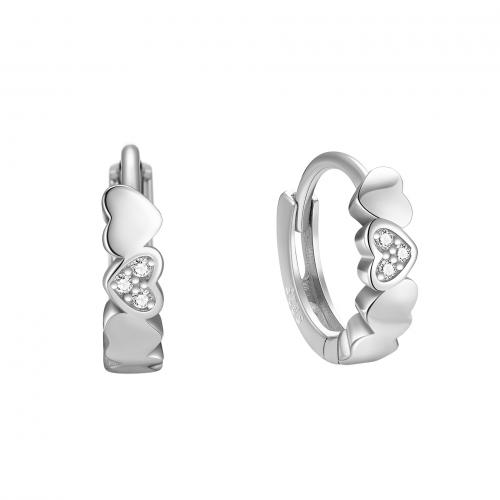 Cubic Zirconia Micro άνοιγαν Sterling Silver Σκουλαρίκι, 925 Sterling Silver, επιχρυσωμένο, μικρο ανοίξει κυβικά ζιρκονία & για τη γυναίκα, περισσότερα χρώματα για την επιλογή, Sold Με Ζεύγος