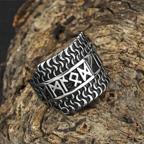 Titantium Steel Finger Ring, Titanium Steel, csiszolt, különböző méretű a választás & az ember, ezüst, Által értékesített PC