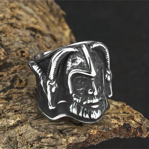 Anillo de dedo de Titantium Acero, Partículas de acero, pulido, diverso tamaño para la opción & para hombre, plateado, Vendido por UD