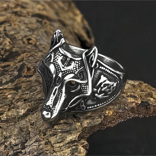 Andere Ring voor mannen, Titanium Staal, gepolijst, verschillende grootte voor keus & voor de mens, zilver, Verkocht door PC