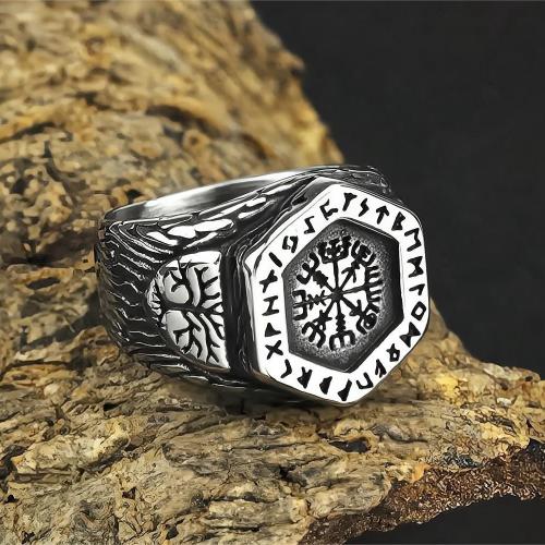 Andere Ring voor mannen, Titanium Staal, gepolijst, verschillende grootte voor keus & voor de mens, zilver, Verkocht door PC