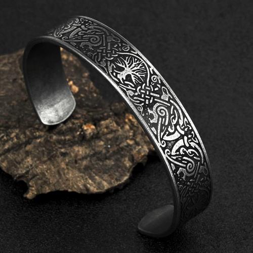 Tíotáiniam Cruach Bracelet, Cruach Tíotáiniam, snasta, unisex, dath bunaidh, Díolta De réir PC