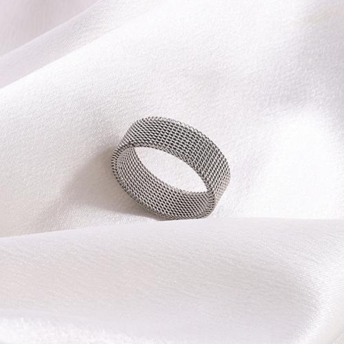 Titantium Steel Finger Ring, Titanium Steel, galvanizált, egynemű & különböző stílusokat a választás, ezüst, Által értékesített PC