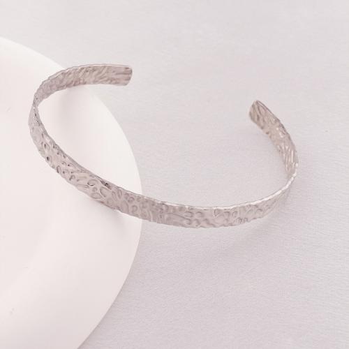 Bracelet en acier inoxydable, Acier inoxydable 304, Placage, pour femme, argent, Vendu par PC