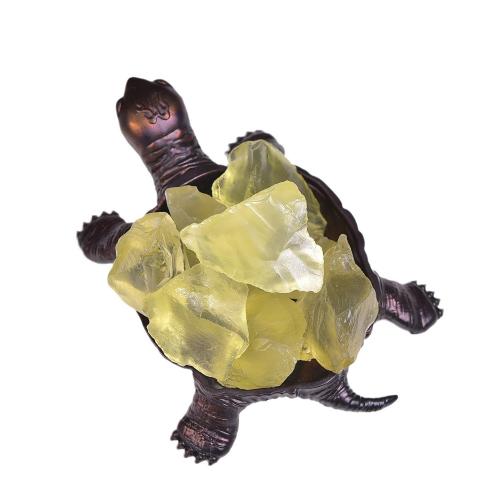 Quartz Decoration with Zinc Alloy Turtle natural Sold By PC