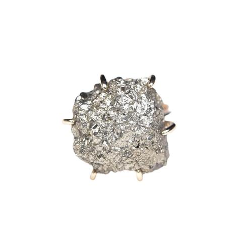 Chalkopiritas Cuff Finger Ring, su Cinko lydinys, Nereguliarus, gamtos & unisex, daugiau spalvų pasirinkimas, Chalcopyrite length 10-20mm, Dydis:6-9, Pardavė PC