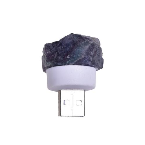 Grianchloch Nádúrtha Solas Oíche, le Plaisteach, neamhrialta, le comhéadan USB, dathanna níos mó le haghaidh rogha, Quartz length 30-40mm, Díolta De réir PC