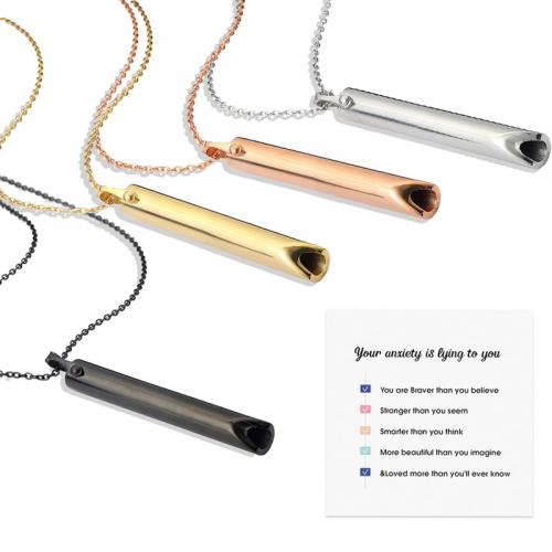 Collier d'acier titane, bijoux de mode & unisexe, plus de couleurs à choisir, Longueur Environ 70 cm, Vendu par PC