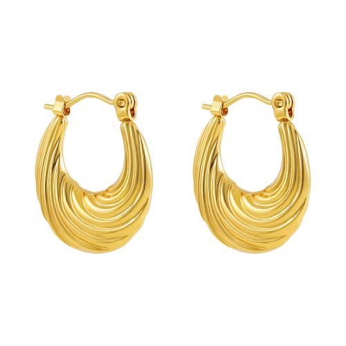 Stainless Steel Lever Back Earring 304 Stainless Steel 18K gold plated fashion jewelry & for woman golden Sold By Pair