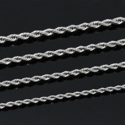 Stainless Steel Chain halskæde, 316L Stainless Steel, mode smykker & Unisex, oprindelige farve, nikkel, bly & cadmium fri, 2.80mm, Længde Ca. 55 cm, Solgt af PC