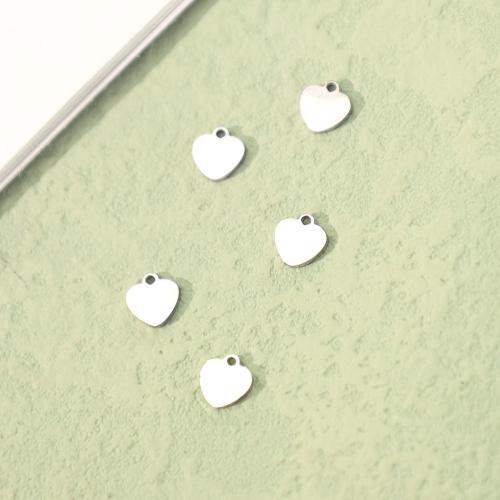 Stainless Steel Heart Pendants 304 Stainless Steel polished fashion jewelry & DIY original color Sold By PC