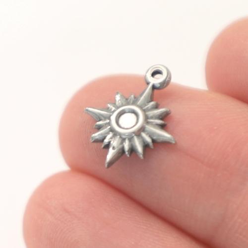 Stainless Steel Pendants 304 Stainless Steel Sun polished fashion jewelry & DIY original color Sold By PC