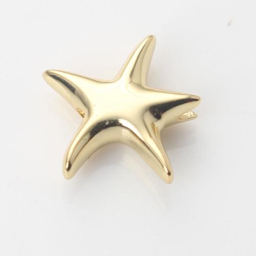 Mässing Smycken Hängen, Star, guldfärg pläterade, DIY, nickel, bly och kadmium gratis, 12.60x11.40x4mm, Säljs av PC