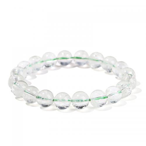 Cuarzo natural Pulsera, Esférico, hecho a mano, diverso tamaño para la opción & para mujer, verde, longitud aproximado 7-8 Inch, Vendido por UD