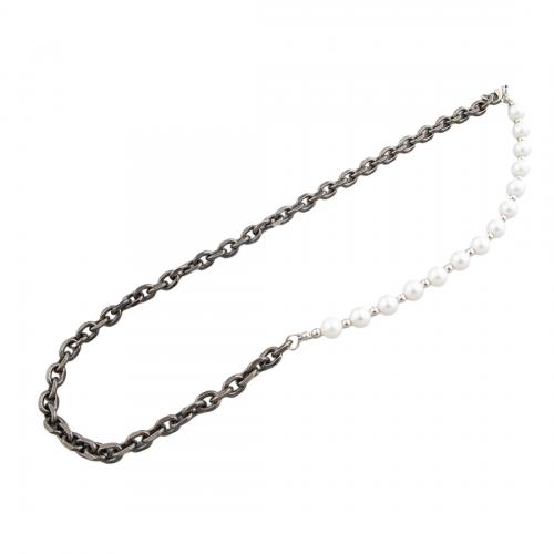 South Sea Shell Necklace 304 Stainless Steel with Shell Pearl fashion jewelry & Unisex 8mm Length Approx 42.3 cm Sold By PC