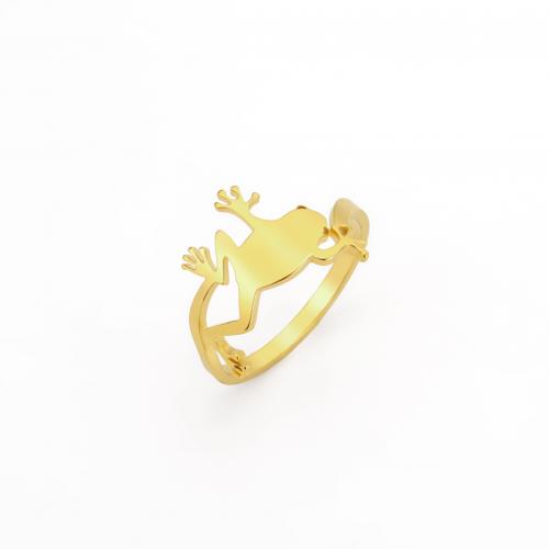 Anillo de dedo de acero inoxidable, acero inoxidable 304, Rana, Joyería & diverso tamaño para la opción & para mujer, más colores para la opción, Vendido por UD