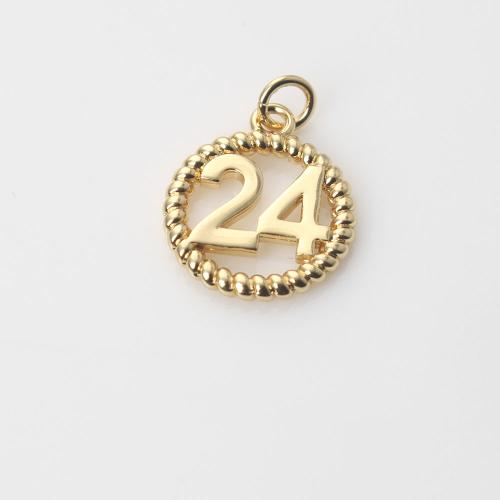 Brass Jewelry Pendants Round gold color plated DIY nickel lead & cadmium free Sold By PC