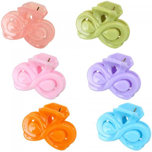 Haar Claw Clips, polystyreen, moffelen vernis, voor vrouw & hol, meer kleuren voor de keuze, 30x21mm, Ca 12pC's/Lot, Verkocht door Lot