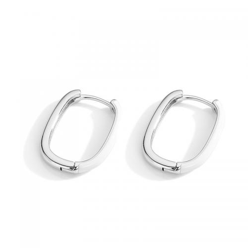 925 Sterling Silver Hoop Earrings plated for woman & epoxy gel Sold By Pair