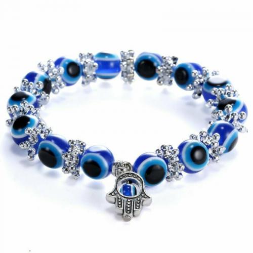 Evil Eye Smycken Armband, Kopparbelagd plast, med Zink Alloy, mode smycken & för kvinna, Säljs av Strand