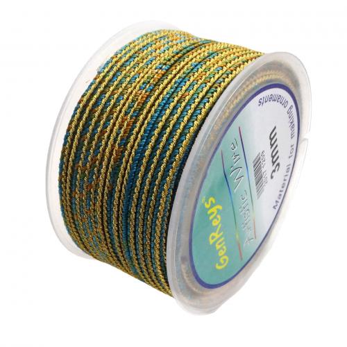 cordon en polyester , Fibre de polyester, DIY, plus de couleurs à choisir, 2.50mm, Environ 10m/bobine, Vendu par bobine