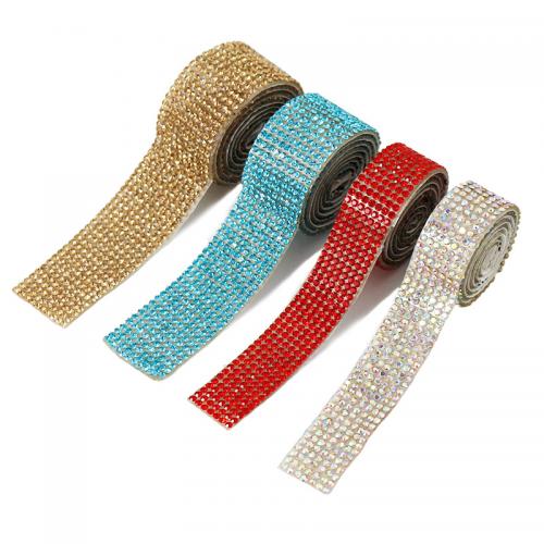 Rhinestone Rhinestone Tape, du kan DIY & forskellig størrelse for valg, flere farver til valg, Længde Ca. 90 cm, Solgt af Yard