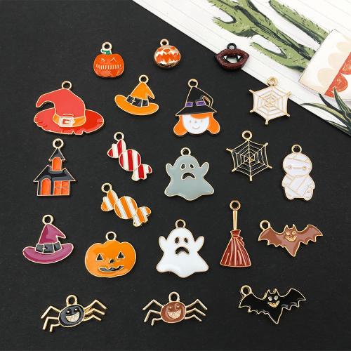 Pendant Halloween Fashion, alliage de zinc, Halloween Design & styles différents pour le choix & émail, protéger l'environnement, sans nickel, plomb et cadmium, Vendu par PC